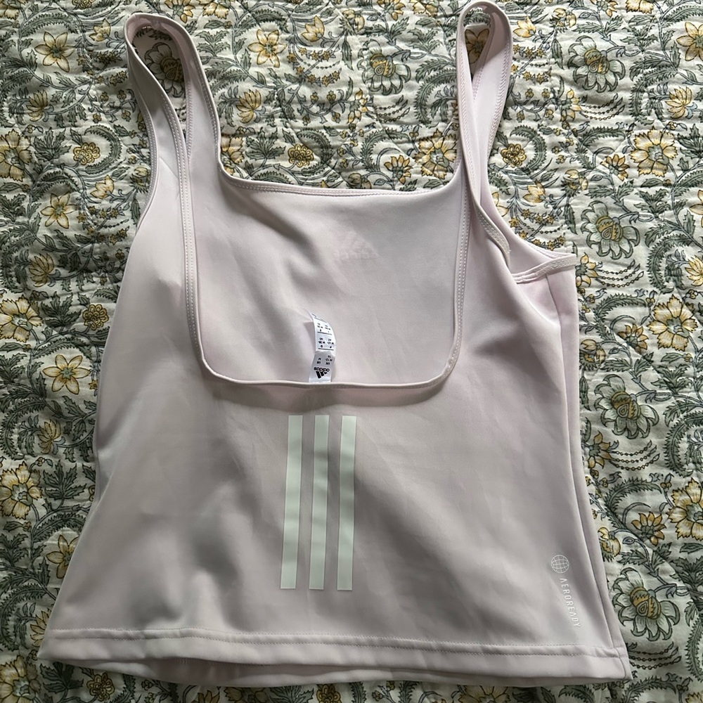 Adidas Women's Light Pink Tank Top - Picture 3 of 4